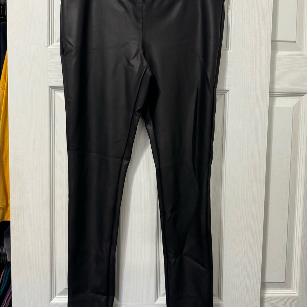 Express Black Faux Leather Pants